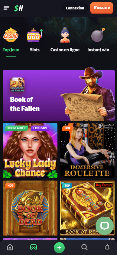 Slothunter Casino Mobile App, Jeux en ligne